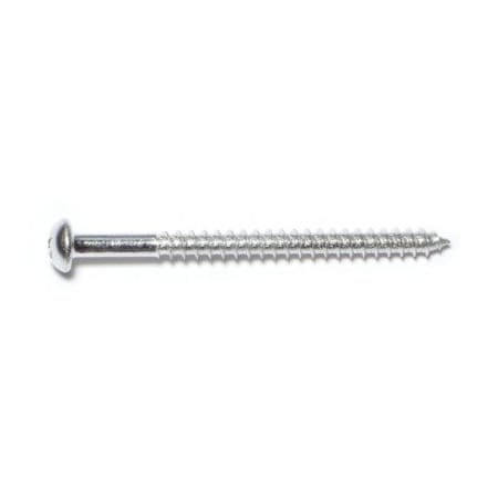 Midwest Fastener Wood Screw, #10, 2-1/2 in, Aluminum Round Head Phillips Drive, 16 PK 62364